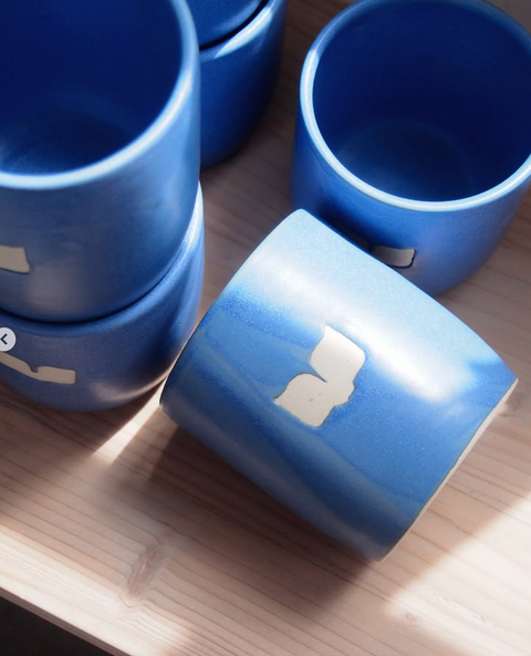 Tasse bleue Du Fleuve